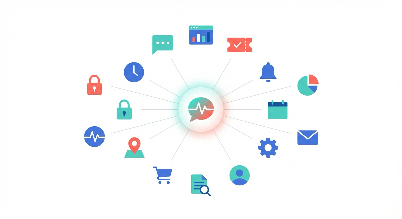A grid of hackathon project demos showing various customer communication tools